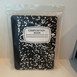 Composition Book iPad case with pencil holder